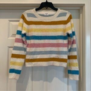 White candy stripe sweater